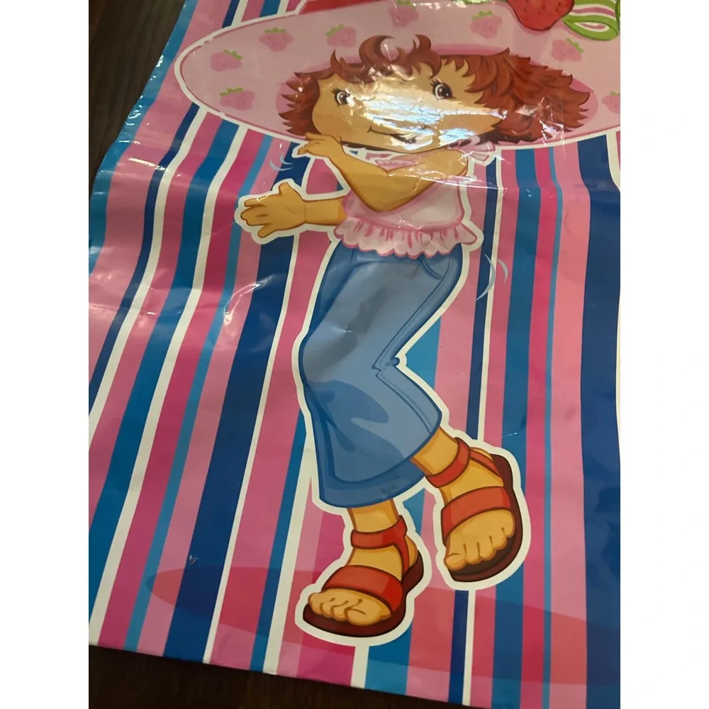 Vintage Strawberry Shortcake American Greetings Large Plastic Gift Bag 2000s Y2K